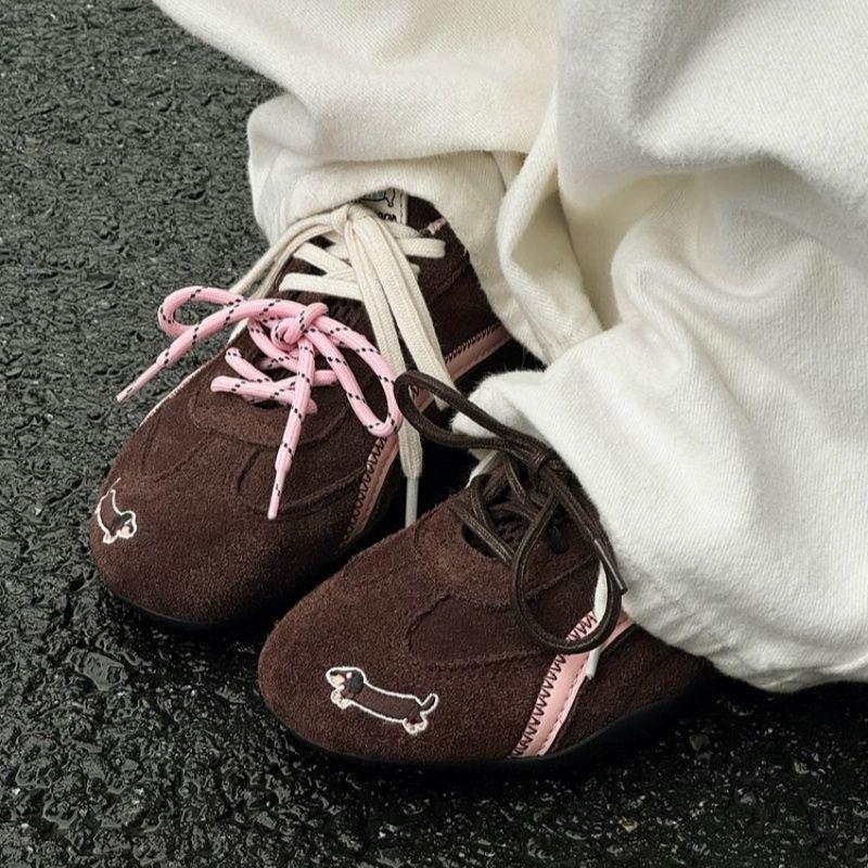 Niche pink women's shoes sweet and versatile new shoes flat commute leisure sports