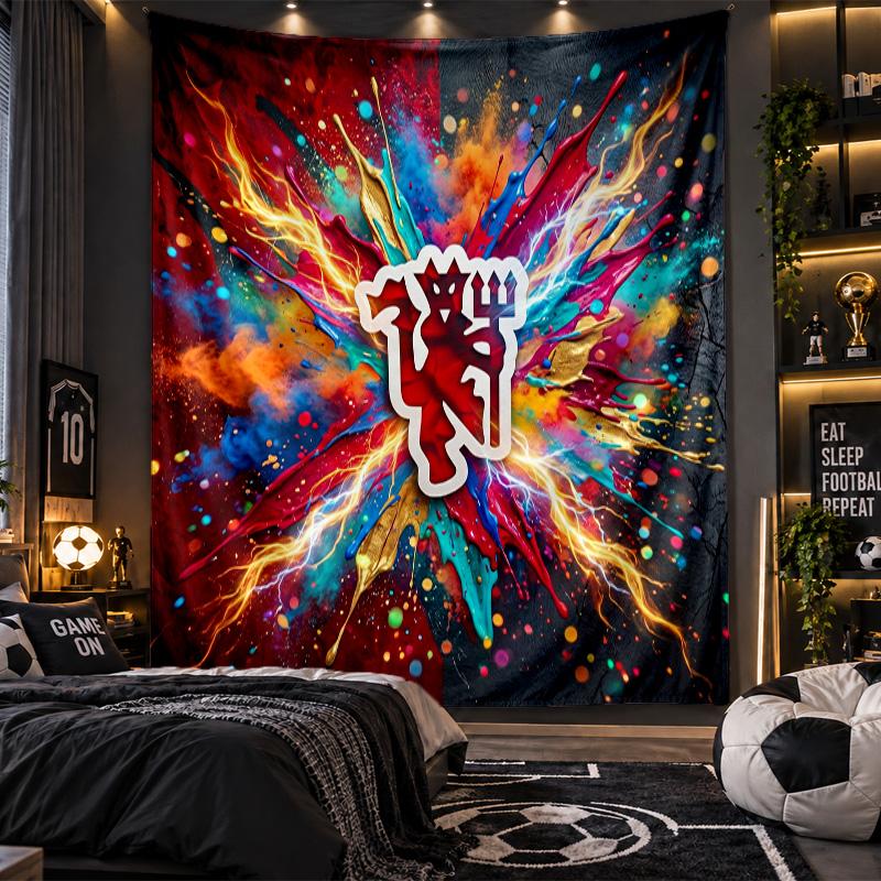 Wandbehang Tapisserie Manchester United Drucktuch für Wohnzimmer Schlafzimmer Heimdekoration