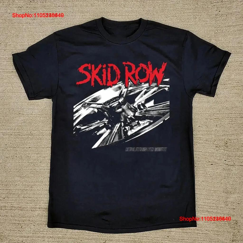 Skid Row Revolutions Per Minute Tour Fan Black All Size T Shirt Bt714 Vintage Slightly Stretched Graphic Homme Fashion