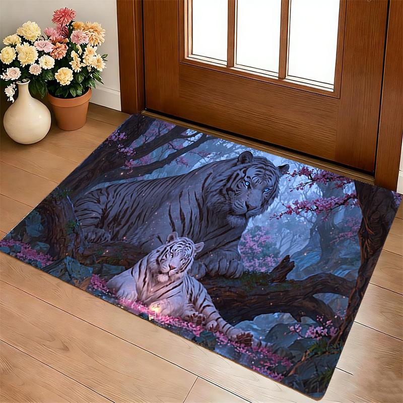 Tiger Forest Living Room Nonslip Area Rug Soft Carpet For Bedroom Game Playroom Sofa Office Home Decor Doormat Christmas Gift C929642