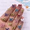 50PCS 10mm Mixed Resin Colorful Mini Kawaii Manga Bowknot Flat back Rhinestone DIY Wedding Nail Art  Applique Crafts Accessories