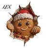 3D Holiday Wall Art Christmas Stickers, Decals for Living Room Bedroom And Party Decor Decor, Removable PVC Festive Home Entrance Classroom