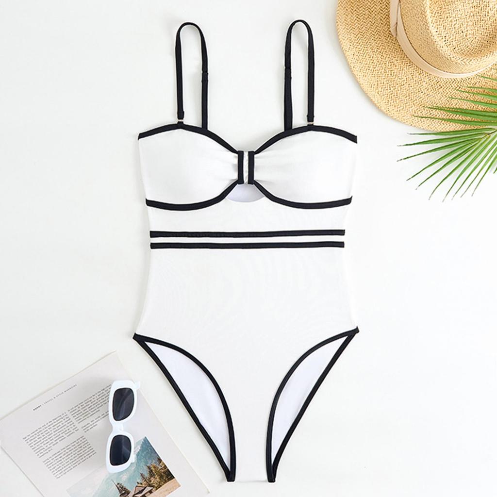 2025 Retro Solid Color One-Piece Swimsuit with Skirt - Bestseller Conservative Swimwear