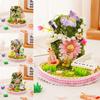Wooden Material Garden Miniature Model Kit 3D Stereoscopic Handmade Craft Kit  Desktop Decoration