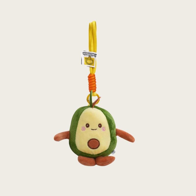 Ugly Cute Avocado Plush Keychain Pendant Fruit Plush Doll Mini Toy Pendant Bag Lanyard 13Cm
