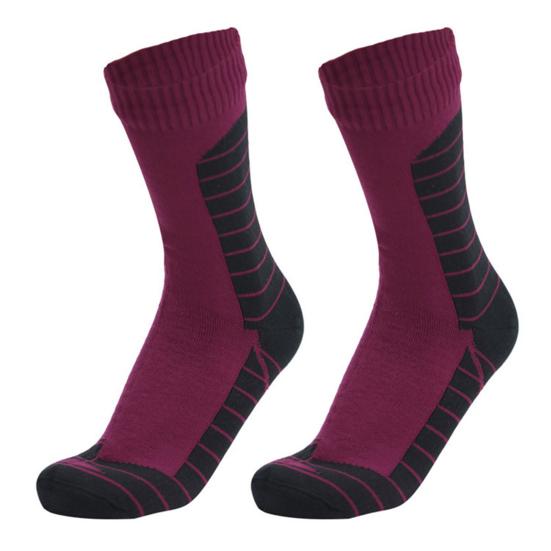 1 Pair Waterproof Socks Elastic Breathable Mid-Tube Soft Socks Foot Protection Windproof