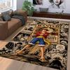 "Anime-Style Pirate Wanted Poster Carpet with Straw Hat Character Print" Suitable for Use As an Anti-slip for Living Room Bedroom Sofas