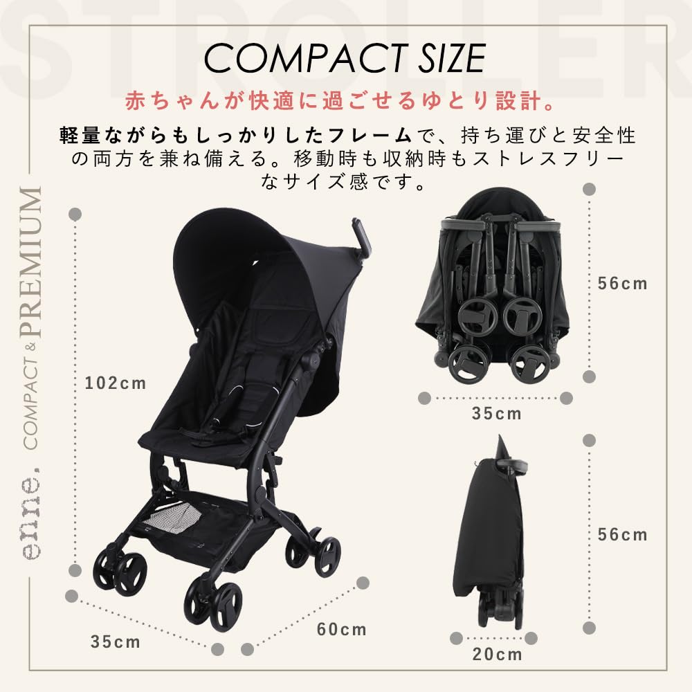 Baby für Babys 0 Monate und enne. Kinderwagen, A-Typ, B-Typ, leicht, kompakt, faltbar, Handgepäck, tragbar, verstellbar, rückwärtsgerichtet, 2 Jahre