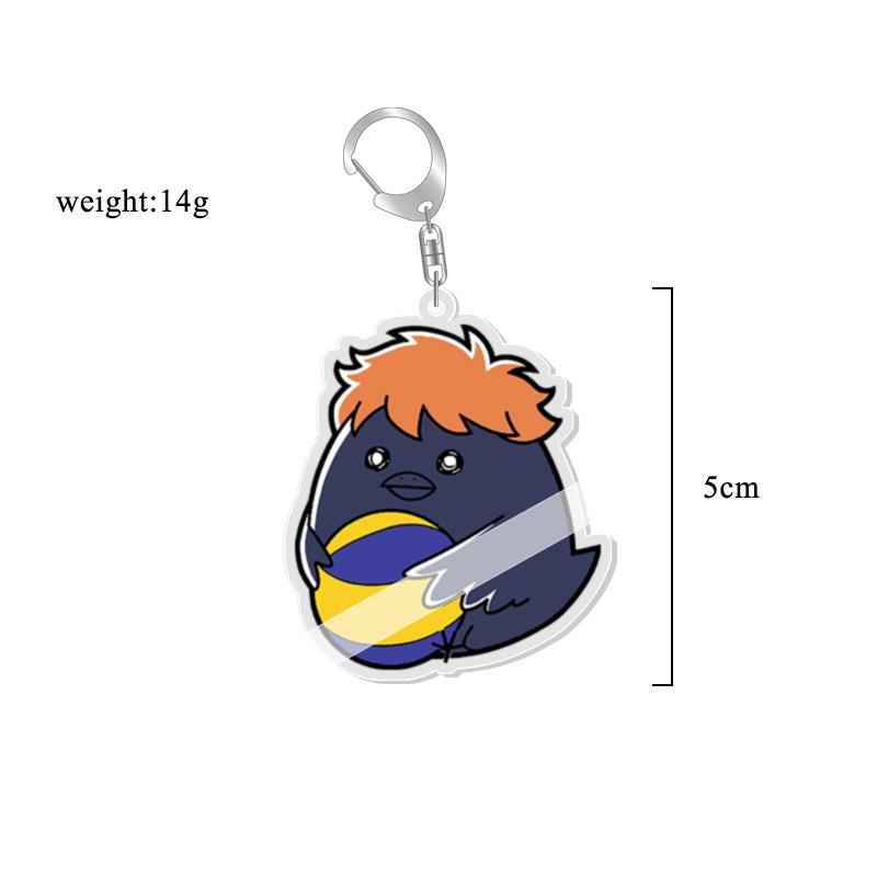 Haikyuu!! Acrylic Keychain Pendant: Hinata Shoyo & Kageyama Tobio Wake-up Design Custom Design