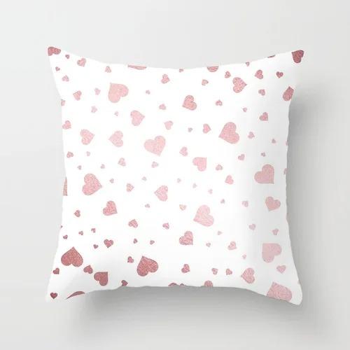 Pink Marble Geometric Series Pillowcase Home Fabric Craft Sofa Back Cushion Cushion Cover Living Room Pillow