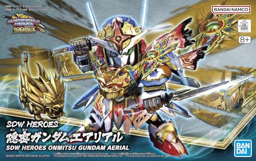 Bandai Hobby - SD Gundam World Heroes - #35 Onmitsu Gundam Aerial, Bandai Spirits SDW Heroes Model Kit