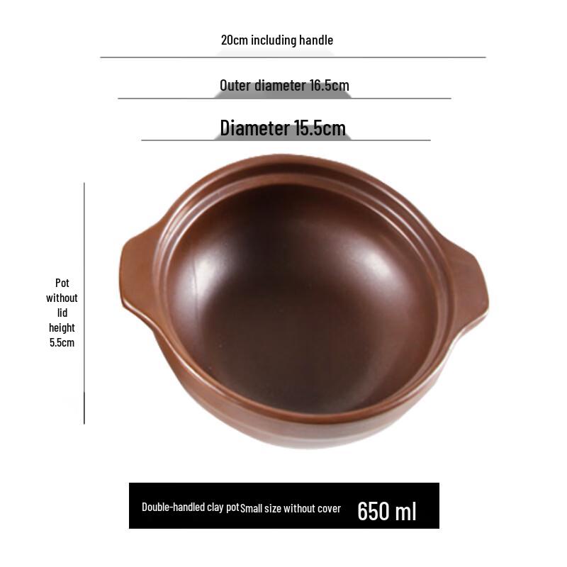 LIEI Heat-Resistant Clay Pot with Handle