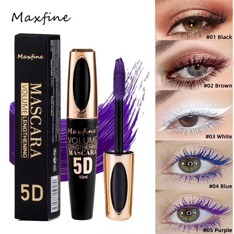 5D Colorful Mascara - Waterproof, Smudge-proof Curling & Volumizing Mascara For Daily & Party Makeup