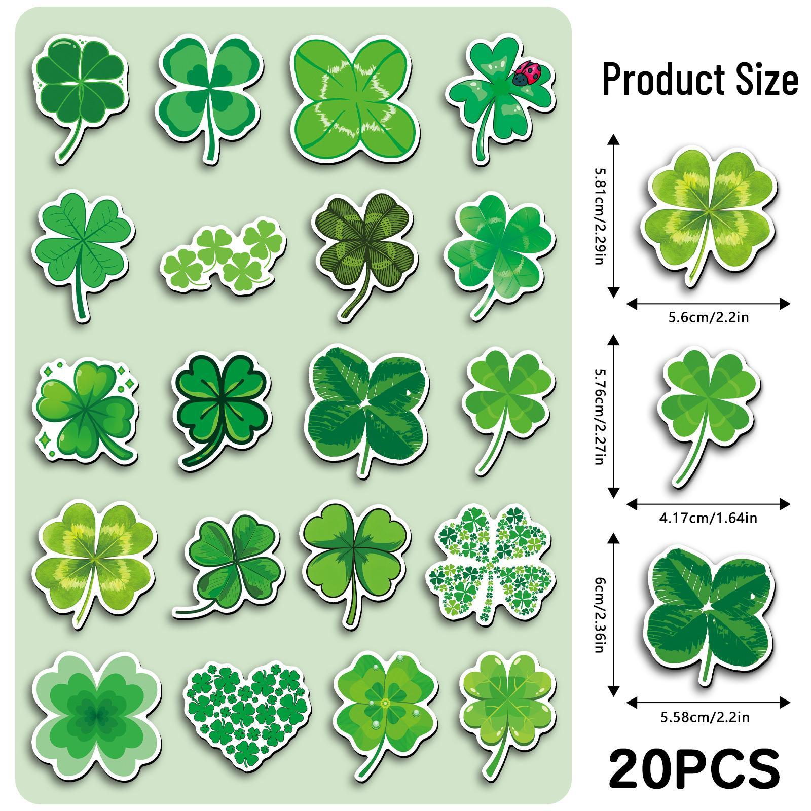 20-Piece Four-Leaf Clover Cartoon Magnetic Refrigerator Decoration Set 5.5-8.5 CM