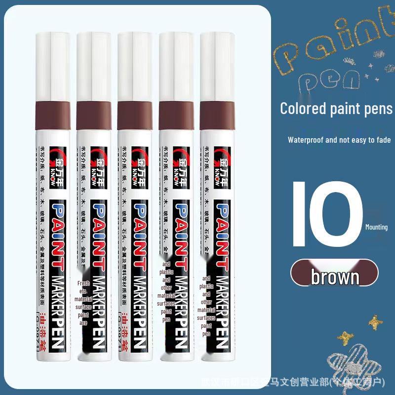 Jin Wannian Oil-Based Waterproof Touch-Up & Marking Pen for Metals