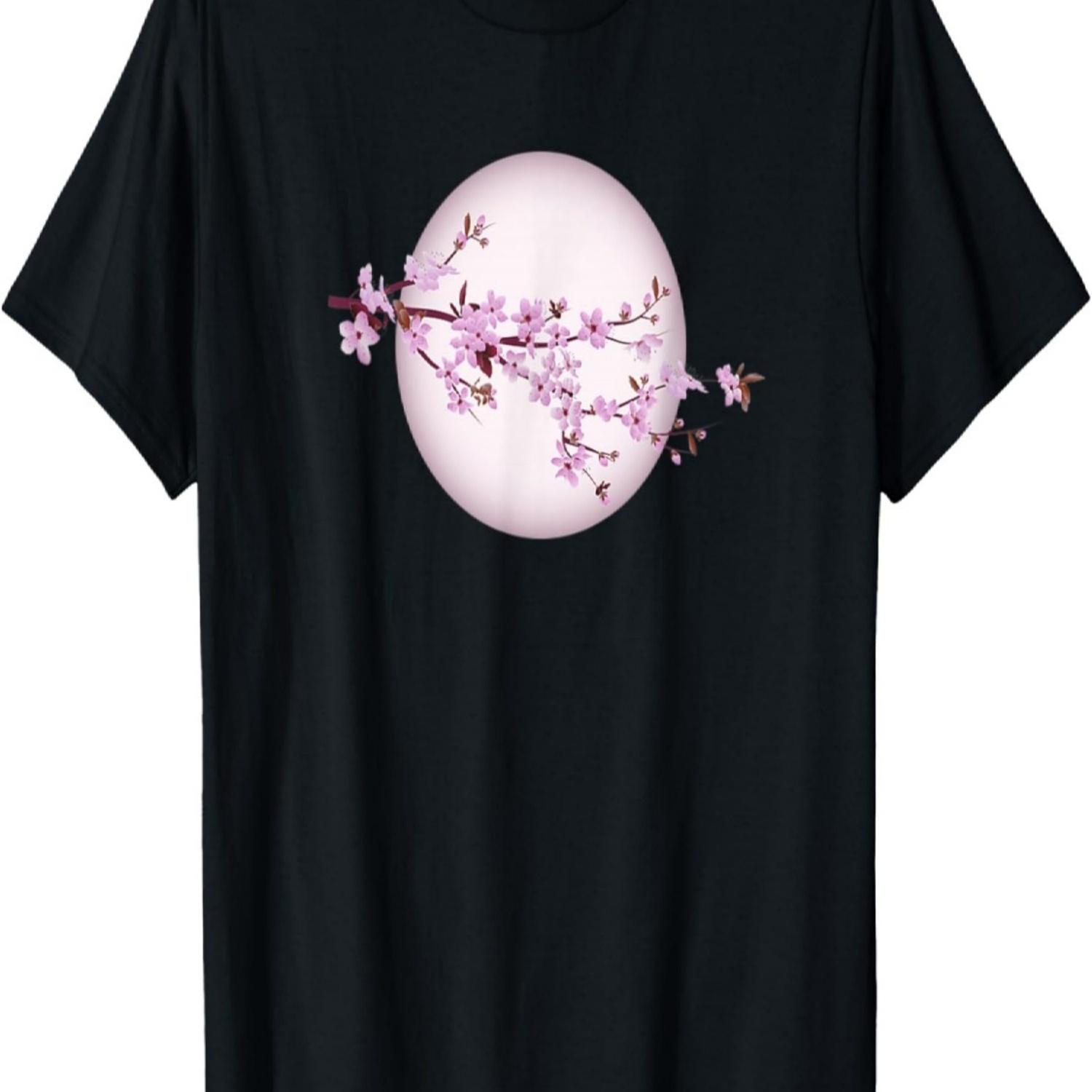 

Moonlight Sakura Cherry Blossom T-Shirt(3) S чёрный