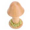 Mushroom Lamp Rechargeable Stepless Dimmable 3 Color Temperature Cordless Solid Wood 150 Degrees  Rotatable