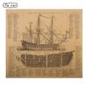 Vintage Warships Ancient Movie Kraft Paper Poster Retro History Wall Sticker