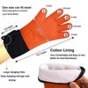 1pair Heat Resistant Cooking Gloves Silicone Grilling Gloves