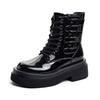 Martin shoes women's autumn and winter new leather platform short boots locomotive knight boots