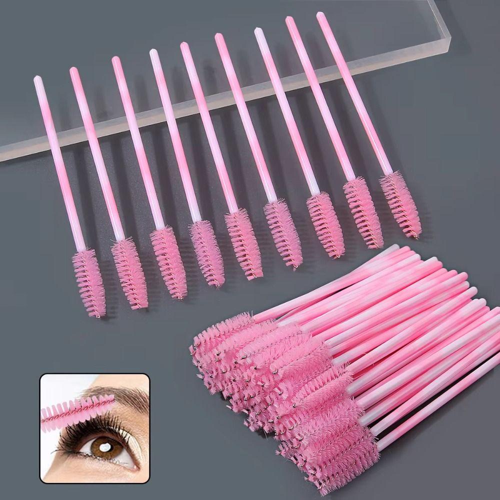 50Pcs Silicone Eyelash Brushes Disposable Eyelash Makeup Brush Eyebrow Comb Makeup Kit
