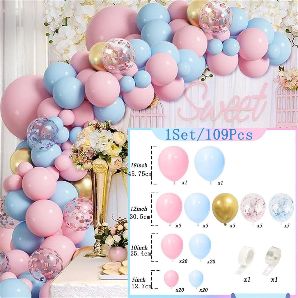Blue Series Balloon Set Vintage Blue Birthday Theme Party Scene Arrangement Arch Decorated Balloons