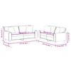 2 Piece Sofa Set with Cushions Black Faux Leather