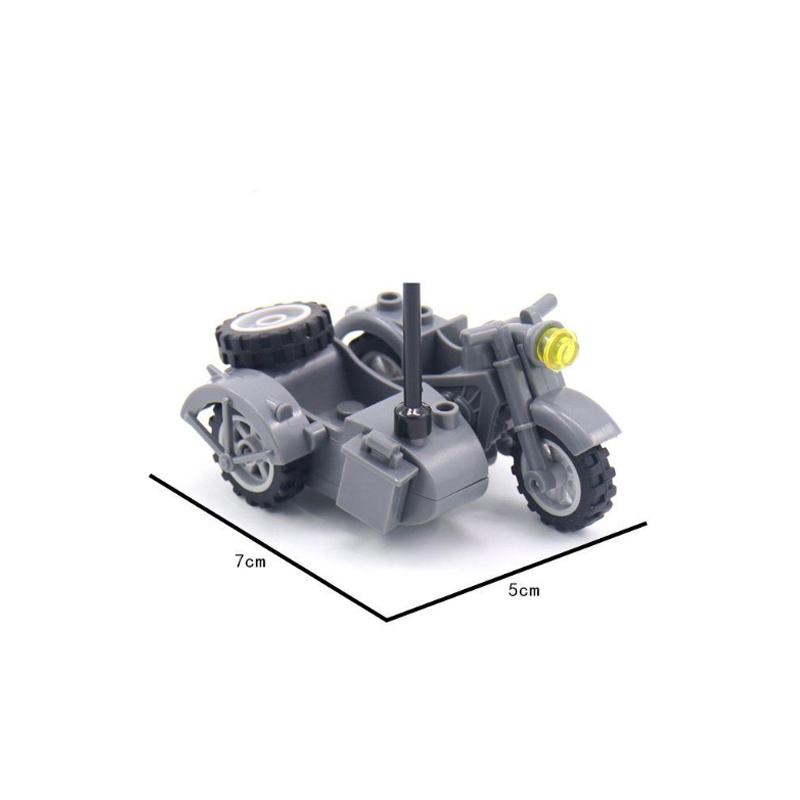 Military Soldier Building Block Figure British US Snow Camouflage Troop MP40 M1A1 Motorcycle Accessories Toys Gift Brick Z02