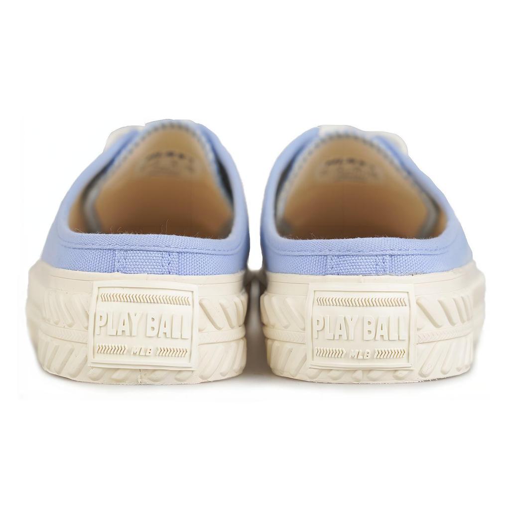New MLB Playball Mule Anti Slip Wear Resistant Low Top Canvas Shoes Unisex Blue 32SHS1111-07S