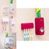 Automatic Toothpaste Dispenser And Toothbrush Holder Plastic Bathroom Organizer