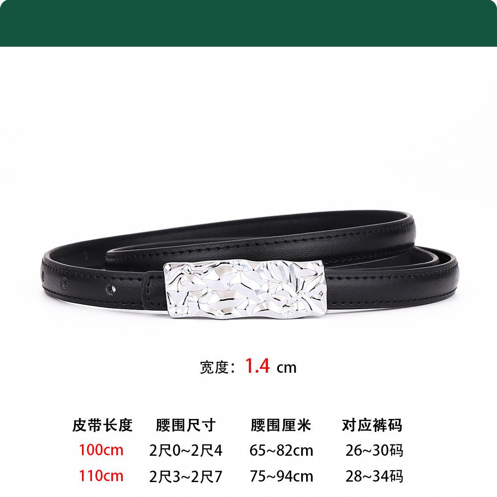 Belt Women'S Leather Belt Dress Fine Belt Women'S Premium Business