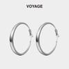 Elegant High-End Hoop Earrings: Minimalist, Round, Niche Design, Bold Statement for Women