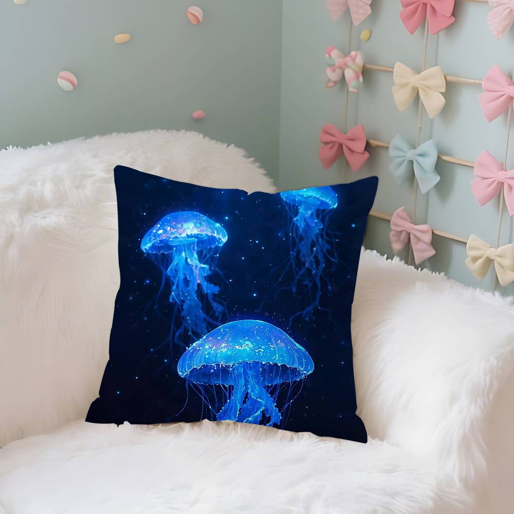 Quiet And Ethereal Blue Case Plush Fabric Soft Pillowcase Double Sided Print Cushion Cover Household Gifts