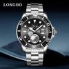 Longbo Men's Waterproof Luminous Steel Band Business Casual Watch