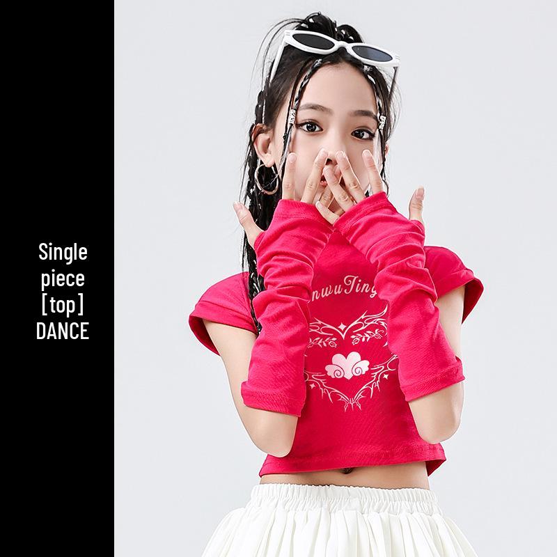 Girls' Jazz Hip Hop Dance Costume Set - Trendy Cheerleading Performance Outfit