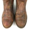 Vintage RED WING Arbeits-/Pecos-Stiefel aus der Zeit vor den 1980er Jahren Größe 8E (Ca.. 26,0 cm) Dunkelbraunes Fahrrad/Stiefel(GEBRAUCHT)