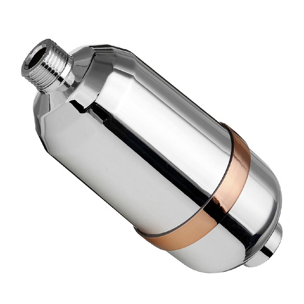 10 Stage Bath Water Purifier Bathroom Shower Filter 1/2'' Health Softener Chlorine Removal Universal Water Treatment Silver