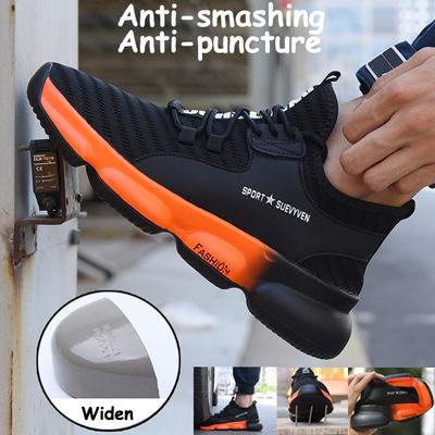 Fashion Steel Toe Safety Boots Indestructible Ryder Shoes Sneakers Anti-smashing Work Breathable Shoes for Men