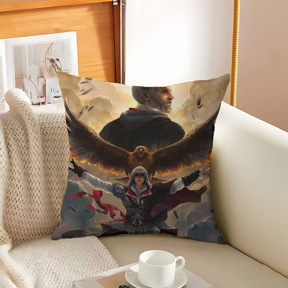 A-Assassins Creed Personalized Picture Text Home Decorative Pillows Household Gifts 45X45Cm