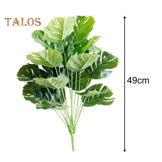1 Bouquet Artificial Plastic Monstera Leaf Green Plant Home Hotel Cafe Decor Live City Fashion Home Decor