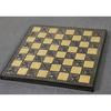 Staunton Inspired Deluxe Schachspiel aus Metall, 12 Zoll, Gold/Schwarz