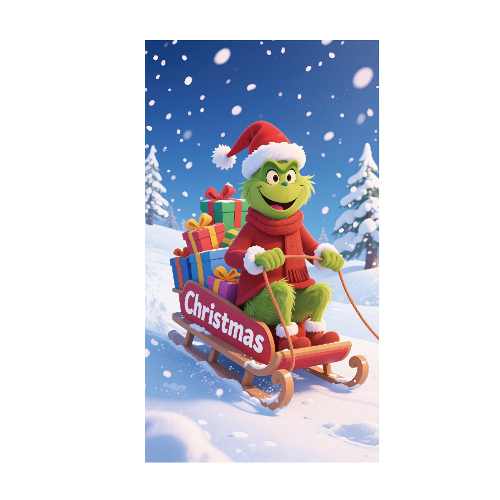 

Рождественский дверной занавес фон украшение двери One Size