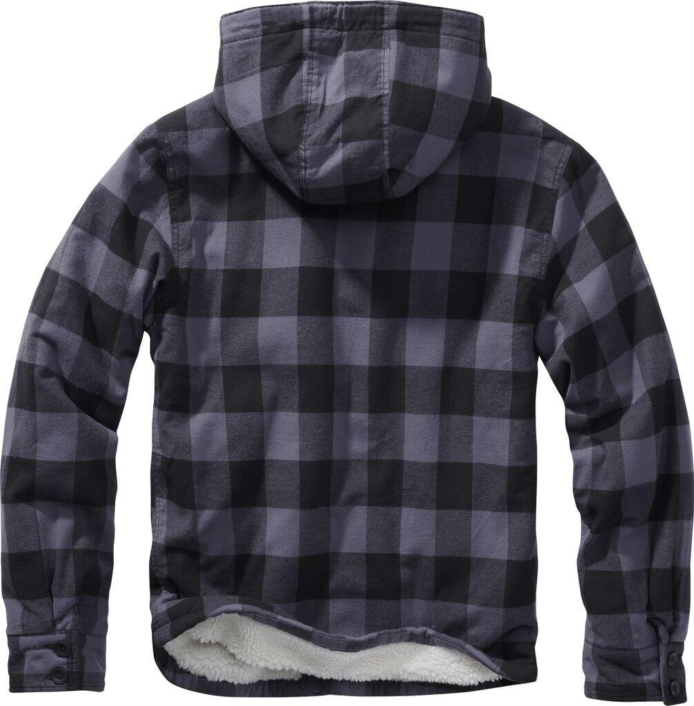 Winter Jacket Brandit Lumberjacket Hooded Black/grey