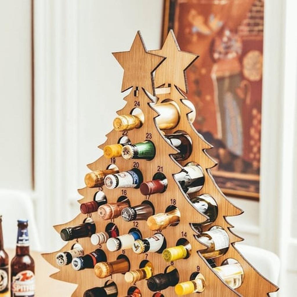 Erwachsene Weihnachten Baum Countdown Dekorationen Weihnachten Wein Rack Wein Halter Decor