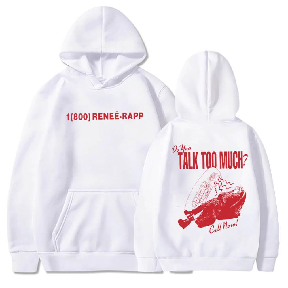 Bluza z kapturem Reneé Rapp Talk Too Much Gadżety Reneé Rapp Prezent dla fana Reneé Rapp Harajuku Pulowerowe topy Bluza