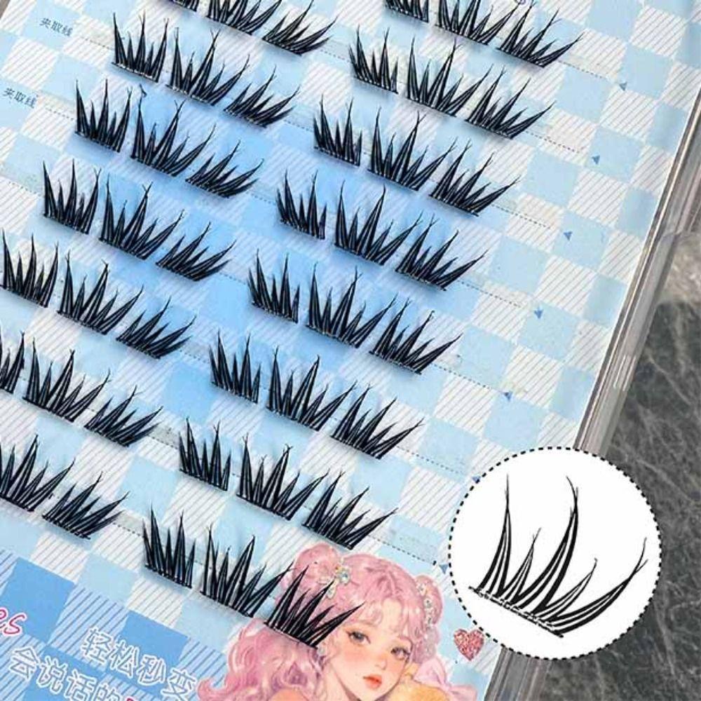 Makeup Adhesive False Eyelashes DIY False Eyelash Clusters Fairy Glue Free Fake Lashes  Women/Girls