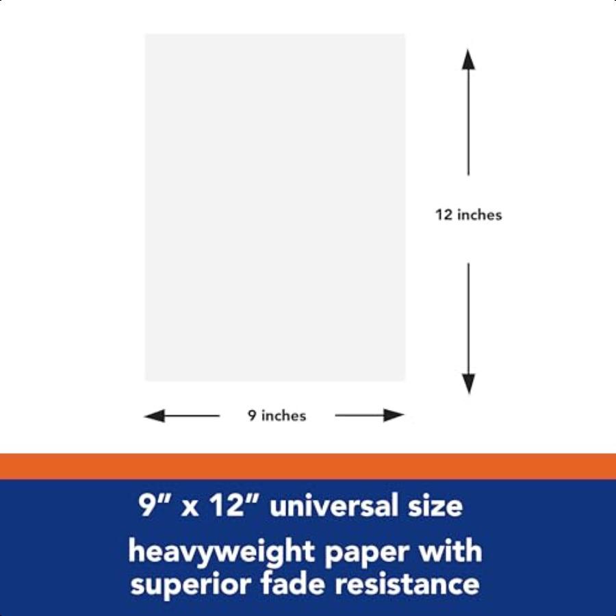 Pacon TruRay Heavyweight Construction Paper White 9 x 12 50 Sheets