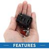 4 Pin Electric Water Pump Connector Plug No.10098866 3.5/6.3mm Series Female Wire Terminal for BMW Pierburg CWA400 Plastic Tin-Plated Copper Black 1