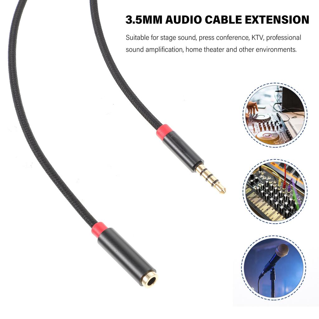 Headphone Extension Cable 3.5mm Male to Female Audio Cable for Professional Microphone Mixer Power Amplifier Ktv Stage Sound