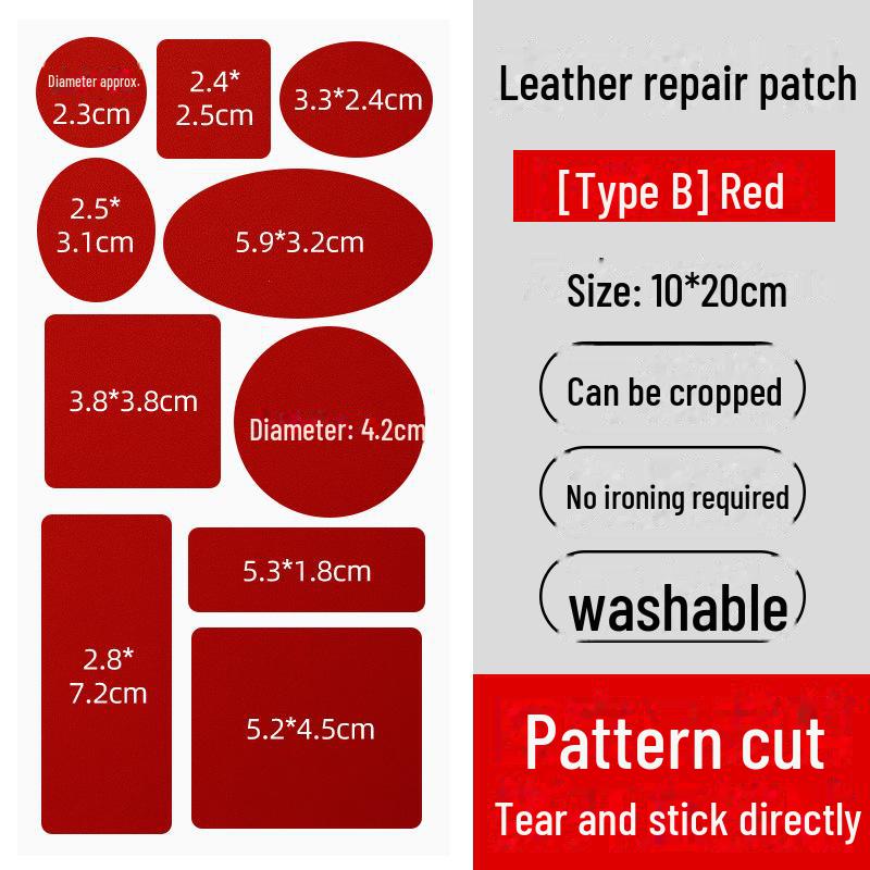 Self-Adhesive Genuine Leather Repair Patch for Sofa, Chair & Car Seat